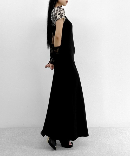 セール】【LVEU.】ハートネックリブマーメイドキャミソールワンピース