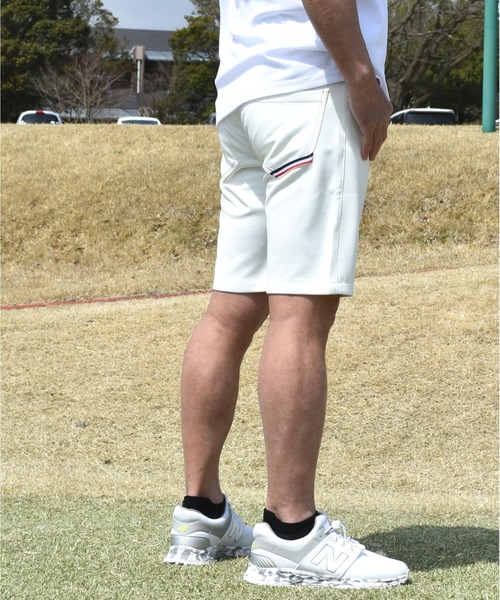 renoma GOLFパターンロゴ入り黒ゴルフショートパンツ BASIC STRETCH SHORT PANTS – renoma golf