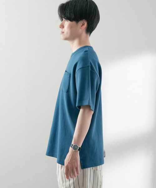 ITEMS URBANRESEARCH(アイテムズ アーバンリサーチ)の「度詰めワッフル クルーネックTシャツ(Tシャツ/カットソー・メンズ・ブラック/ホワイト/ブルー/ブラウン・MEDIUM/LARGE)」の14枚目の写真