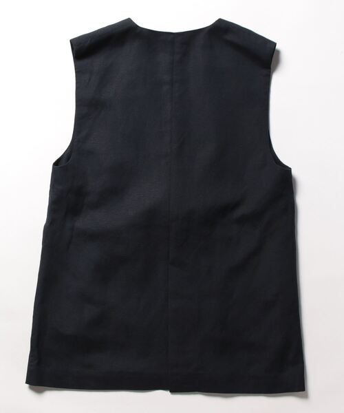 ReNorm（リノーム）の「イージーケアリネンジレ（ベスト・レディース・ライトグレー/ネイビー・フリー）」の4枚目の写真