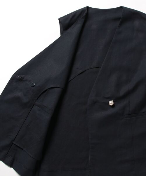 ReNorm（リノーム）の「イージーケアリネンジレ（ベスト・レディース・ライトグレー/ネイビー・フリー）」の3枚目の写真