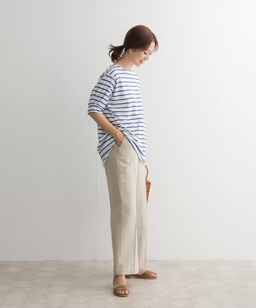 URBAN RESEARCH DOORS（アーバンリサーチドアーズ）の「タックスリーブボーダープルオーバー（Tシャツ/カットソー・レディース・ブラック系その他/ブルー系その他/ホワイト系その他・MEDIUM）」の14枚目の写真