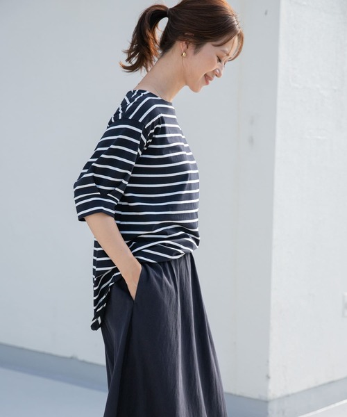 URBAN RESEARCH DOORS（アーバンリサーチドアーズ）の「タックスリーブボーダープルオーバー（Tシャツ/カットソー・レディース・ブラック系その他/ブルー系その他/ホワイト系その他・MEDIUM）」の20枚目の写真