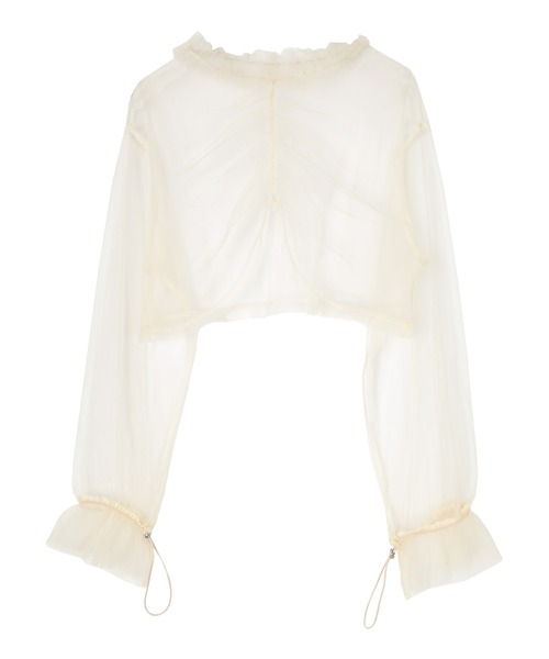 ホワイト チュール トップス FRAY I.D｜チュールコンビ2wayトップス | Rakuten Fashion(楽天
