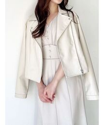 RESEXXY | フェイクレザーライダースジャケット(ライダースジャケット)