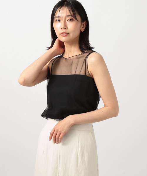 BARNYARDSTORM（バンヤードストーム）の「チュールタンクトップ（タンクトップ・レディース・ホワイト/ブラック・FREE）」の12枚目の写真