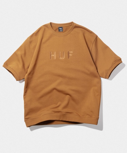 HUF(ハフ)の「OG LOGO FLEECE CREW / HUF ロゴ Tシャツ(Tシャツ/カットソー・メンズ・ネイビー/ブラック/ブラウン系その他/アッシュグレー・SMALL/MEDIUM/LARGE/X-LARGE/XX-LARGE)」の1枚目の写真