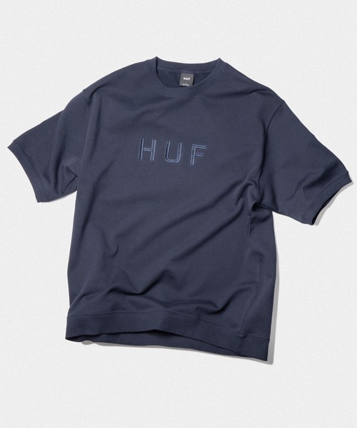 HUF(ハフ)の「OG LOGO FLEECE CREW / HUF ロゴ Tシャツ(Tシャツ/カットソー・メンズ・ネイビー/ブラック/ブラウン系その他/アッシュグレー・SMALL/MEDIUM/LARGE/X-LARGE/XX-LARGE)」の4枚目の写真