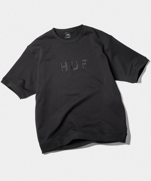 HUF(ハフ)の「OG LOGO FLEECE CREW / HUF ロゴ Tシャツ(Tシャツ/カットソー・メンズ・ネイビー/ブラック/ブラウン系その他/アッシュグレー・SMALL/MEDIUM/LARGE/X-LARGE/XX-LARGE)」の2枚目の写真