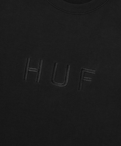 HUF(ハフ)の「OG LOGO FLEECE CREW / HUF ロゴ Tシャツ(Tシャツ/カットソー・メンズ・ネイビー/ブラック/ブラウン系その他/アッシュグレー・SMALL/MEDIUM/LARGE/X-LARGE/XX-LARGE)」の8枚目の写真