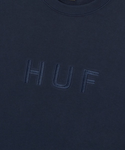 HUF(ハフ)の「OG LOGO FLEECE CREW / HUF ロゴ Tシャツ(Tシャツ/カットソー・メンズ・ネイビー/ブラック/ブラウン系その他/アッシュグレー・SMALL/MEDIUM/LARGE/X-LARGE/XX-LARGE)」の10枚目の写真