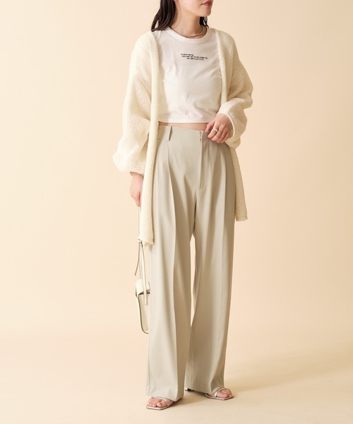 mline（エムライン）の「[mline]モヘアライクニットゆるカーデ（カーディガン/ボレロ・レディース・アイボリー/ブルー/ピンク・FREE）」の16枚目の写真