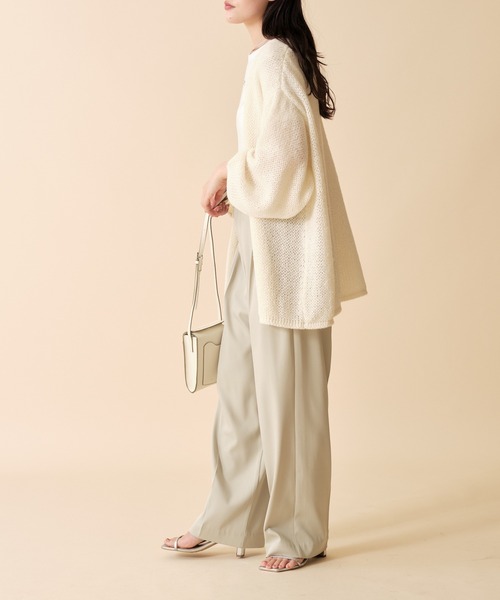 mline（エムライン）の「[mline]モヘアライクニットゆるカーデ（カーディガン/ボレロ・レディース・アイボリー/ブルー/ピンク・FREE）」の18枚目の写真