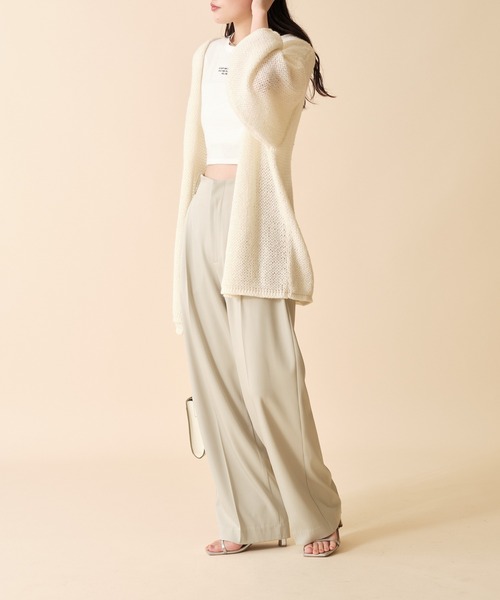 mline（エムライン）の「[mline]モヘアライクニットゆるカーデ（カーディガン/ボレロ・レディース・アイボリー/ブルー/ピンク・FREE）」の19枚目の写真