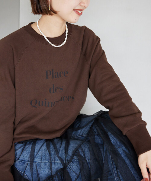SLOBE IENA（スローブイエナ）の「place des Quinconces スウェット（スウェット・レディース・ブラウン/チャコールグレー/レッド・FREE）」の20枚目の写真