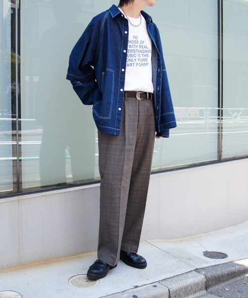 COLONY 2139(コロニートゥーワンスリーナイン)の「2WAYデニムルーズシャツ(シャツ/ブラウス・メンズ・ブラック/ブルー・MEDIUM/LARGE)」の21枚目の写真