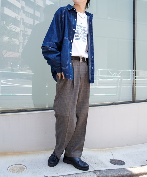 COLONY 2139(コロニートゥーワンスリーナイン)の「2WAYデニムルーズシャツ(シャツ/ブラウス・メンズ・ブラック/ブルー・MEDIUM/LARGE)」の13枚目の写真