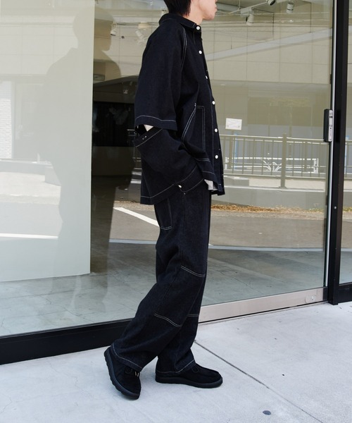 COLONY 2139(コロニートゥーワンスリーナイン)の「2WAYデニムルーズシャツ(シャツ/ブラウス・メンズ・ブラック/ブルー・MEDIUM/LARGE)」の9枚目の写真