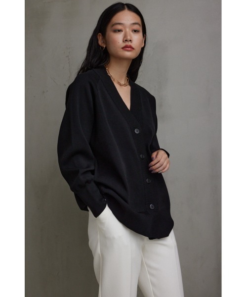 AZUL by moussy（アズールバイマウジー）の「スポンディッシュカーディガン（カーディガン/ボレロ・レディース・ブラック/ブルー/アイボリー・SMALL/MEDIUM）」の15枚目の写真