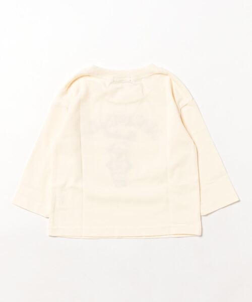 Moujonjon(ムージョンジョン)の「クマ刺繍長袖Tシャツ(Tシャツ/カットソー・キッズ・レッド/オフホワイト・110/140/130/90/100/80/120)」の3枚目の写真