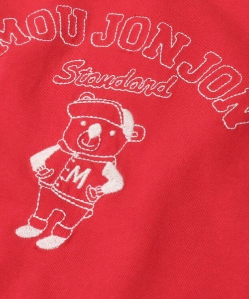 Moujonjon(ムージョンジョン)の「クマ刺繍長袖Tシャツ(Tシャツ/カットソー・キッズ・レッド/オフホワイト・110/140/130/90/100/80/120)」の5枚目の写真