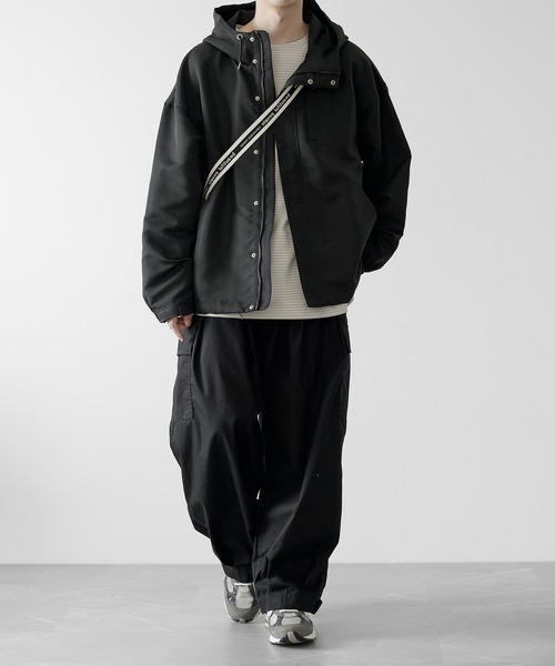 RUUBON(ルーボン)の「【RUUBON】narrow border long Tee / ナローボーダー ロングTシャツ(Tシャツ/カットソー・メンズ・ベージュ/ホワイト/ブラック・L/M/S)」の7枚目の写真