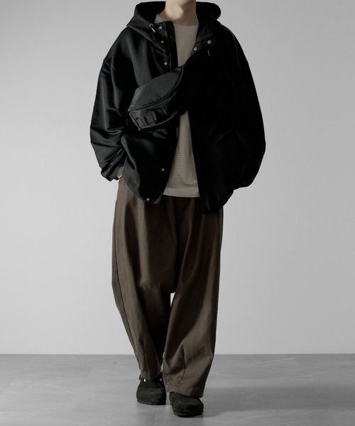 RUUBON(ルーボン)の「【RUUBON】narrow border long Tee / ナローボーダー ロングTシャツ(Tシャツ/カットソー・メンズ・ベージュ/ホワイト/ブラック・L/M/S)」の12枚目の写真