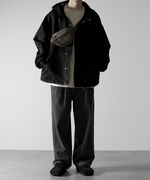 RUUBON(ルーボン)の「【RUUBON】narrow border long Tee / ナローボーダー ロングTシャツ(Tシャツ/カットソー・メンズ・ベージュ/ホワイト/ブラック・L/M/S)」の14枚目の写真