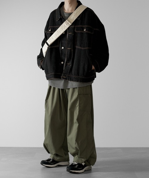 RUUBON(ルーボン)の「【RUUBON】narrow border long Tee / ナローボーダー ロングTシャツ(Tシャツ/カットソー・メンズ・ベージュ/ホワイト/ブラック・L/M/S)」の16枚目の写真