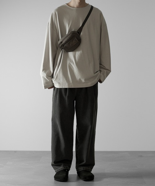 セール】【RUUBON】narrow border long Tee / ナローボーダー ロングT