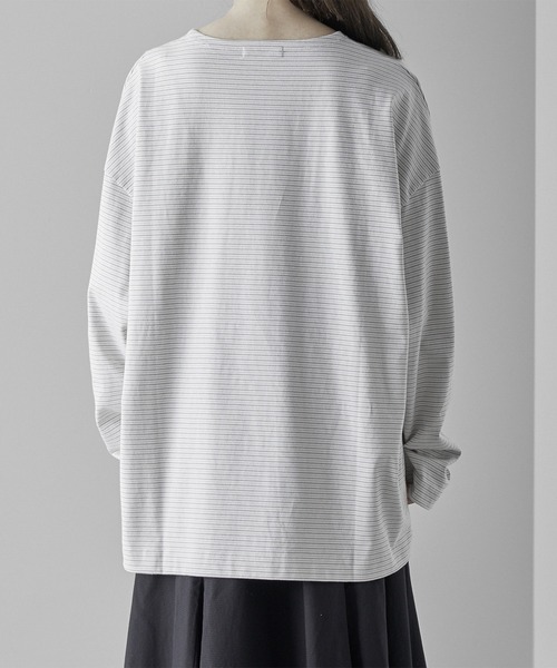 【KULE】The Modern Long ボーダー Tシャツ SINSS tシャツ Loose fit border long t-shirt／ルーズフィット