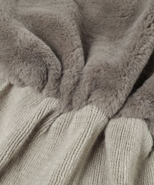 mysty woman(ミスティウーマン)の「ファーニットストール 967113(マフラー・レディース・ブラウン系その他/ベージュ・FREE)」の12枚目の写真