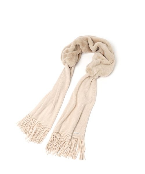 mysty woman(ミスティウーマン)の「ファーニットストール 967113(マフラー・レディース・ブラウン系その他/ベージュ・FREE)」の5枚目の写真