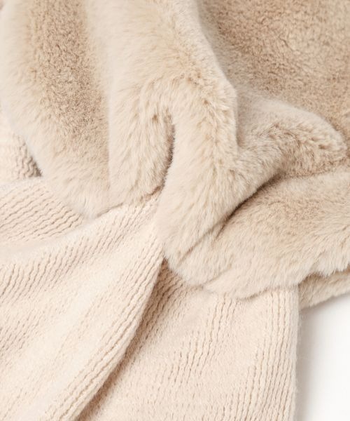 mysty woman(ミスティウーマン)の「ファーニットストール 967113(マフラー・レディース・ブラウン系その他/ベージュ・FREE)」の8枚目の写真