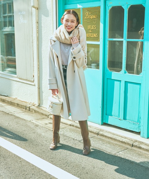 mysty woman(ミスティウーマン)の「ファーニットストール 967113(マフラー・レディース・ブラウン系その他/ベージュ・FREE)」の15枚目の写真