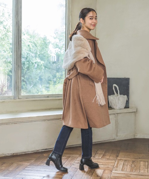 mysty woman(ミスティウーマン)の「ファーニットストール 967113(マフラー・レディース・ブラウン系その他/ベージュ・FREE)」の17枚目の写真