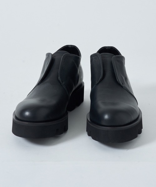 PADRONE MUSEUM（パドローネミュージアム）の「【PADRONE】別注 INSTEP GORE SHORT BOOTS with Chunky Sole (WATER PROOF LEATHER) PU7358-1234（その他シューズ・メンズ・ブラック・42/41/40）」の7枚目の写真