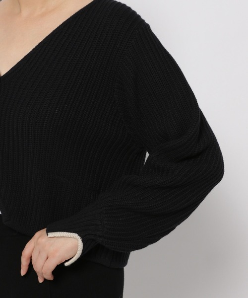 LOWRYS FARM（ローリーズファーム）の「コンパクトボタンカーディガンＬＳ　968912（カーディガン/ボレロ・レディース・アイボリー/ブラック/ブラウン/パープル・FREE）」の20枚目の写真