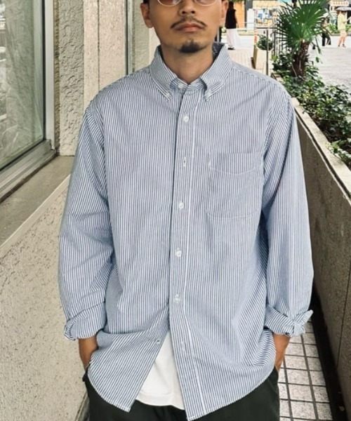 BACK NUMBER(バックナンバー)の「BACK NUMBER(バックナンバー)【メンズ】速乾オックスボタンダウンシャツ(シャツ/ブラウス・メンズ・ホワイト×ブルー/ホワイト×グレー・XL/S/M/L)」の1枚目の写真