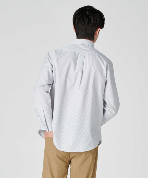 BACK NUMBER(バックナンバー)の「BACK NUMBER(バックナンバー)【メンズ】速乾オックスボタンダウンシャツ(シャツ/ブラウス・メンズ・ホワイト×ブルー/ホワイト×グレー・XL/S/M/L)」の5枚目の写真