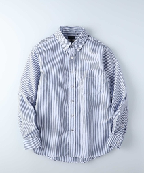 BACK NUMBER(バックナンバー)の「BACK NUMBER(バックナンバー)【メンズ】速乾オックスボタンダウンシャツ(シャツ/ブラウス・メンズ・ホワイト×ブルー/ホワイト×グレー・XL/S/M/L)」の9枚目の写真