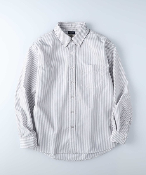 BACK NUMBER(バックナンバー)の「BACK NUMBER(バックナンバー)【メンズ】速乾オックスボタンダウンシャツ(シャツ/ブラウス・メンズ・ホワイト×ブルー/ホワイト×グレー・XL/S/M/L)」の10枚目の写真
