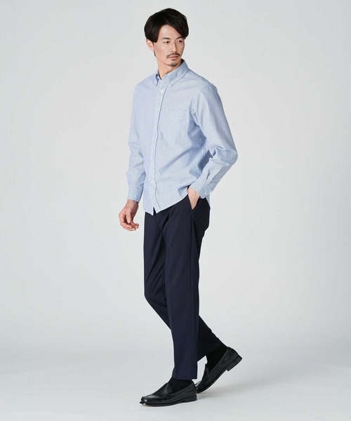 BACK NUMBER(バックナンバー)の「BACK NUMBER(バックナンバー)【メンズ】速乾オックスボタンダウンシャツ(シャツ/ブラウス・メンズ・ホワイト×ブルー/ホワイト×グレー・XL/S/M/L)」の6枚目の写真