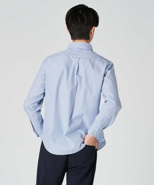 BACK NUMBER(バックナンバー)の「BACK NUMBER(バックナンバー)【メンズ】速乾オックスボタンダウンシャツ(シャツ/ブラウス・メンズ・ホワイト×ブルー/ホワイト×グレー・XL/S/M/L)」の8枚目の写真