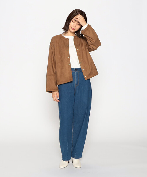 COMME CA ISM(コムサイズム)の「あったか ロゴプリント 長袖Tシャツ(Tシャツ/カットソー・レディース・アイボリー/ブラック/パープル/ブルー/グリーン・MEDIUM/LARGE)」の7枚目の写真