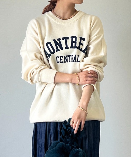 un dix cors(アンディコール)の「MONTREALロゴスウェット(スウェット・レディース・アイボリー/ブラック/グレー・FREE)」の2枚目の写真