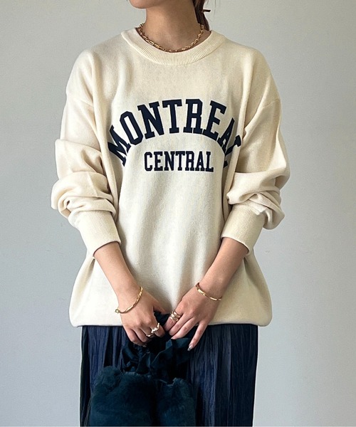 un dix cors(アンディコール)の「MONTREALロゴスウェット(スウェット・レディース・アイボリー/ブラック/グレー・FREE)」の4枚目の写真