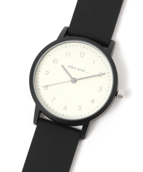 niko and...（ニコアンド）の「カラーシリコンバンドウォッチ（アナログ腕時計・レディース・ブラック/グレー/グリーン・0）」の2枚目の写真