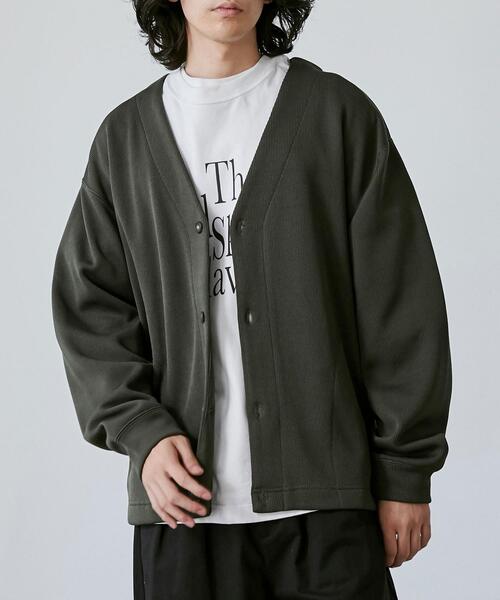 coen（コーエン）の「【RIB TECHシリーズ】WフェイスVネックカーディガン（カーディガン/ボレロ・メンズ・ブラック/オリーブ/ベージュ・XL/L/S/M）」の3枚目の写真