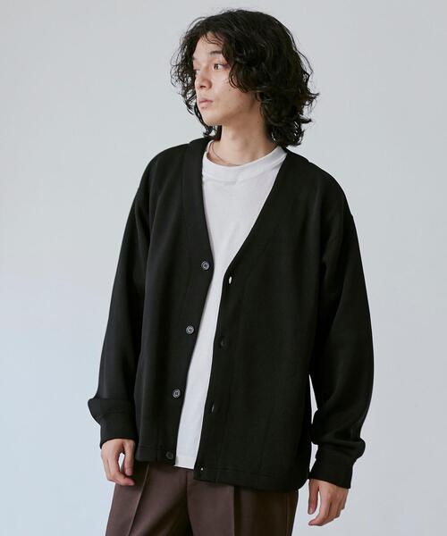 coen（コーエン）の「【RIB TECHシリーズ】WフェイスVネックカーディガン（カーディガン/ボレロ・メンズ・ブラック/オリーブ/ベージュ・XL/L/S/M）」の4枚目の写真